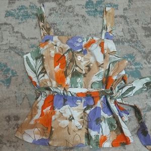 NWT Women's XS sleeveless belted top